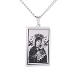 Collier Pendentif Vierge Marie - Acier Inoxydable - Vignette | La Paroissienne