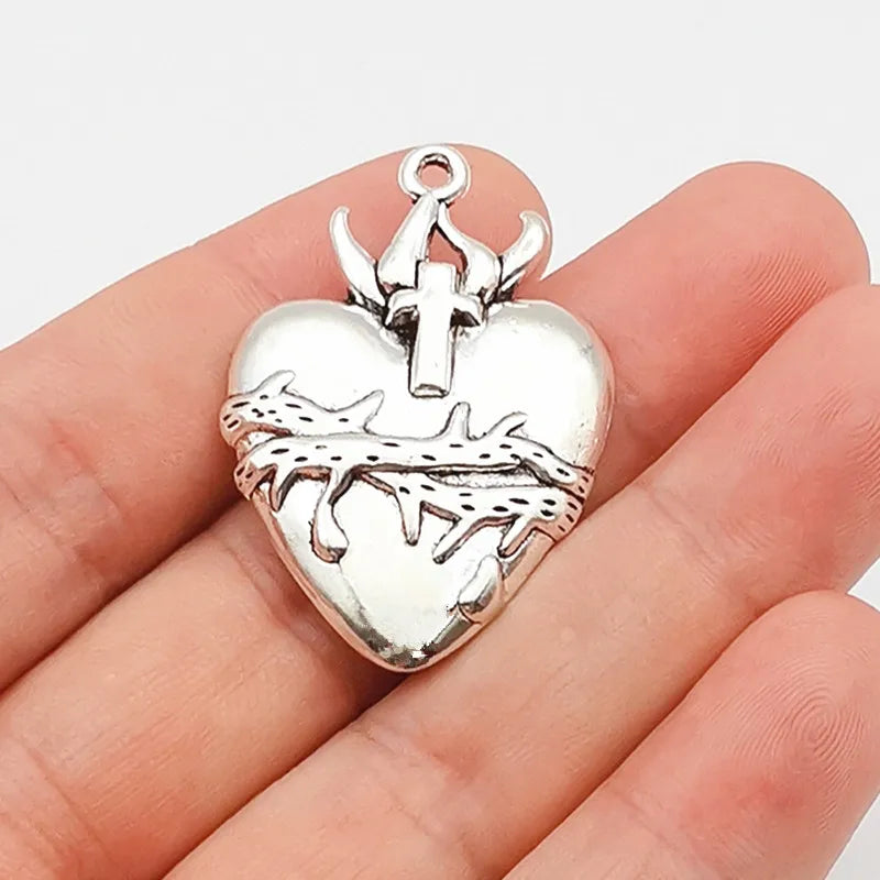 Pendentif Cœurs en Alliage de Zinc